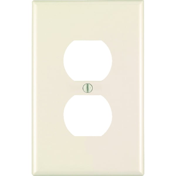 Leviton Leviton Almond 1 gang Nylon Duplex Wall Plate 1 pk 00PJ8-00T - main